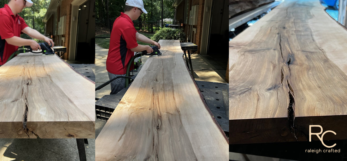 Keck works on a beautiful piece!