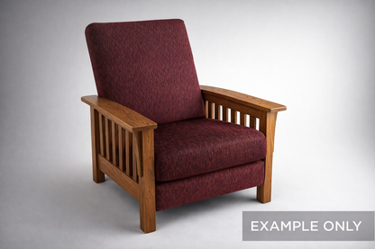Custom Bow-Arm Morris Chair Inspired Lounge Chair