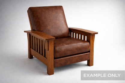 Custom Bow-Arm Morris Chair Inspired Lounge Chair